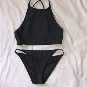 Dark Grey halter bikini